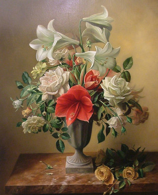 比利時Pieter Wagemans寫實(shí)花卉靜物油畫作品欣賞
