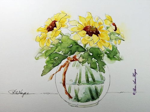 一種懷舊而安靜的感覺,簡(jiǎn)簡(jiǎn)單單,樸實(shí)無華的水彩花卉